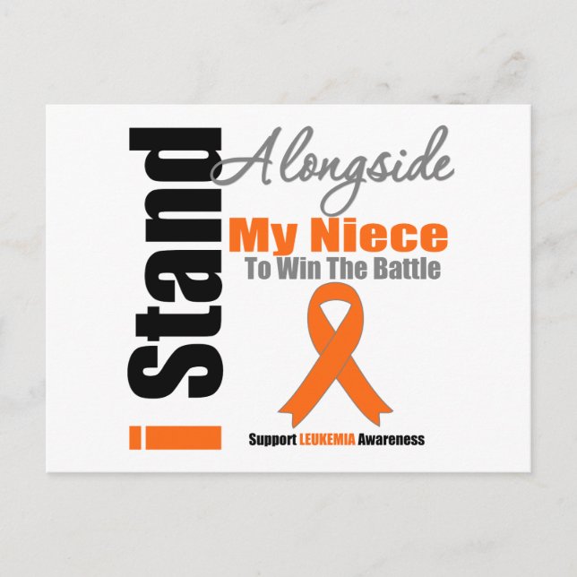 Leukaemia I Stand Alongside My Niece Postcard (Front)