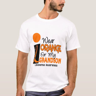 Leukaemia I WEAR ORANGE FOR MY GRANDSON 9 T-Shirt