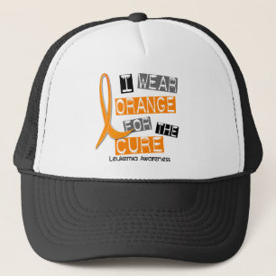 Leukaemia I Wear Orange For The Cure 37 Trucker Hat