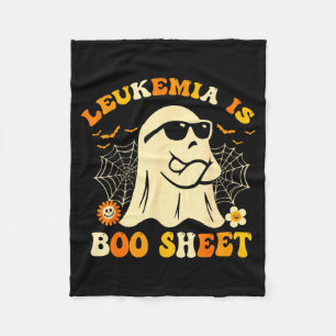 Leukaemia is Boo Sheet Retro Halloween Costume Men Fleece Blanket