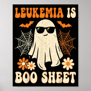 Leukaemia Is Boo Sheet Retro Halloween Costume Men Poster