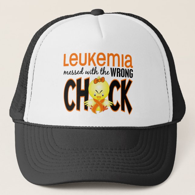 Leukaemia Messed With The Wrong Chick Trucker Hat (Front)