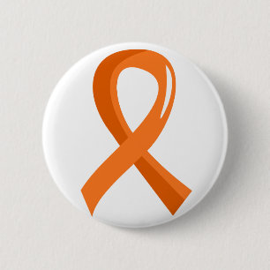 Leukaemia Orange Ribbon 3 6 Cm Round Badge