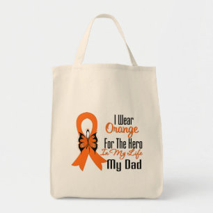 Leukaemia Orange Ribbon Hero My Dad Tote Bag