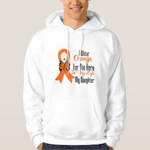 Leukaemia Orange Ribbon Hero My Daughter Hoodie