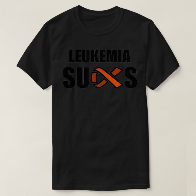 Leukaemia Sucks, Leukaemia Awareness Month Orange  T-Shirt (Design Front)