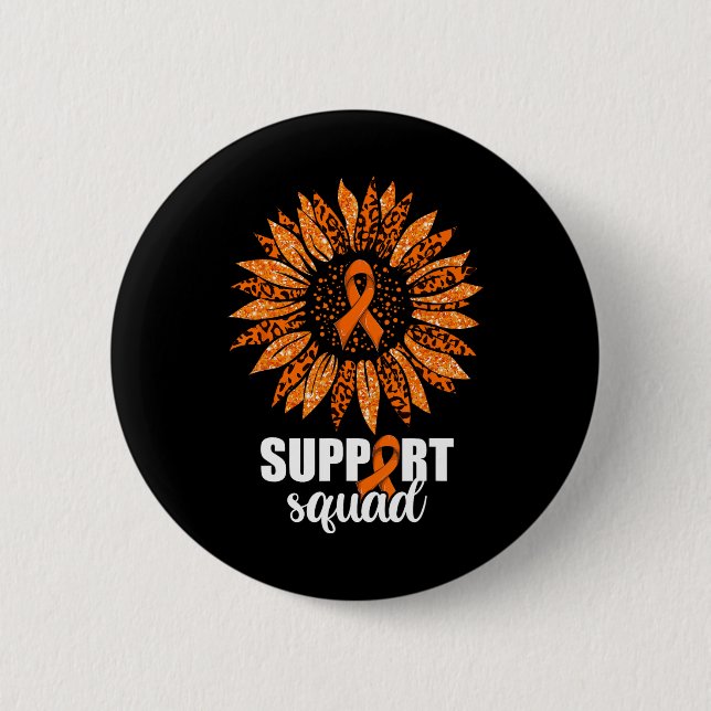 Leukaemia Support Squad Shirt 6 Cm Round Badge (Front)