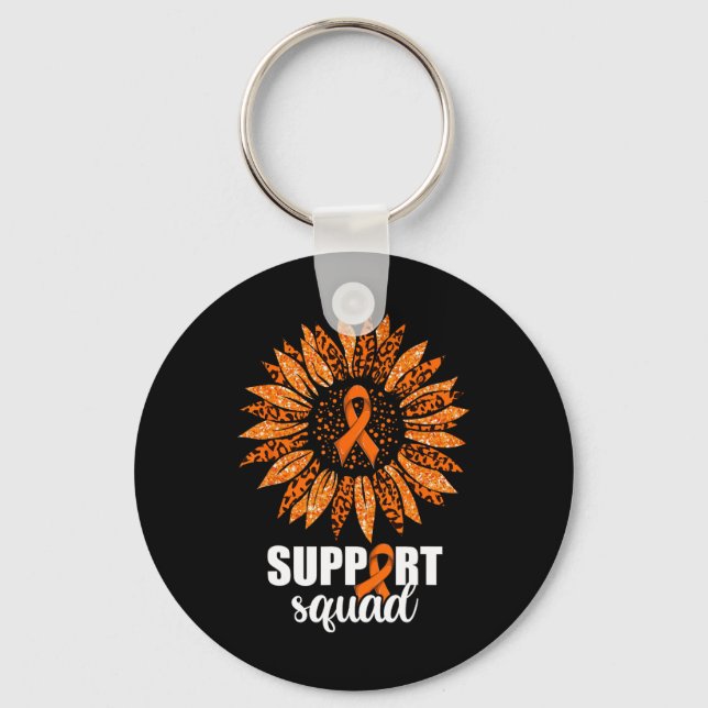 Leukaemia Support Squad Shirt Key Ring (Front)