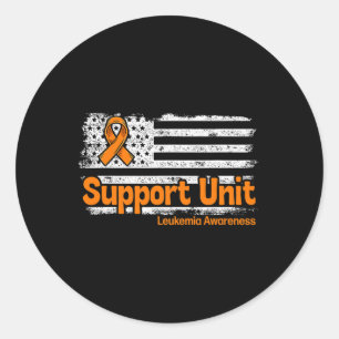 Leukaemia Support Unit Flag Blood Cancer Leukaemia Classic Round Sticker