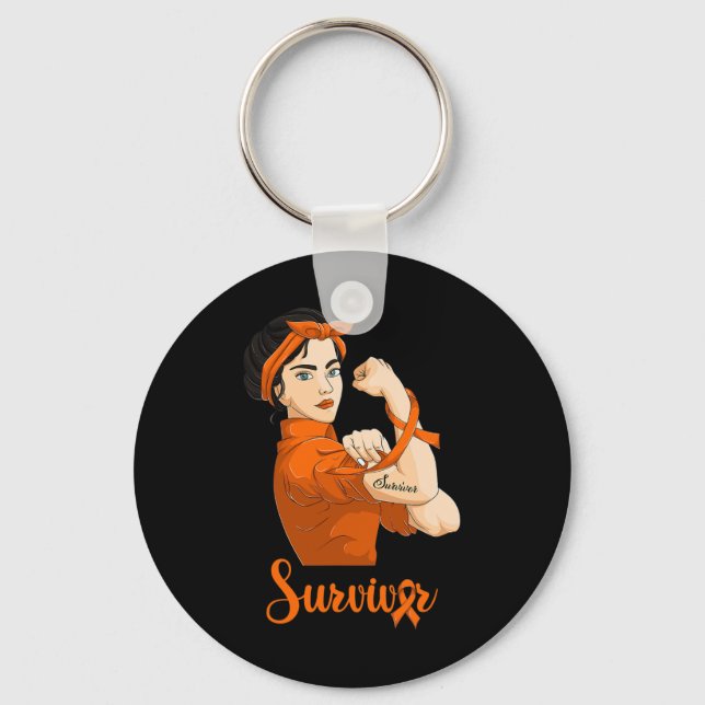 Leukaemia Survivor 1  Key Ring (Front)