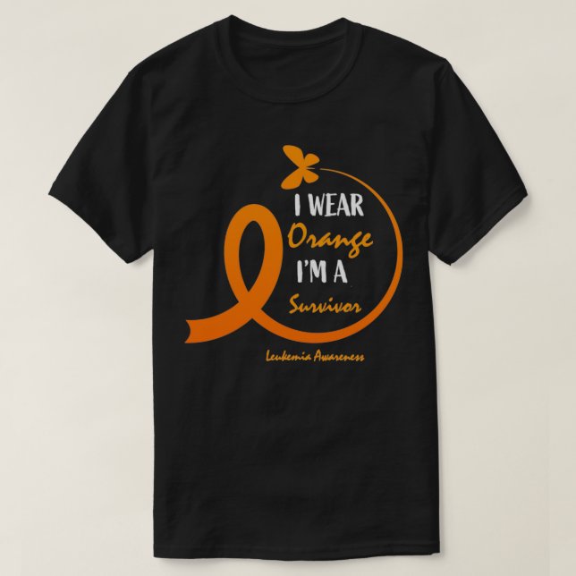 Leukaemia Survivor Awareness Butterfly T-Shirt (Design Front)