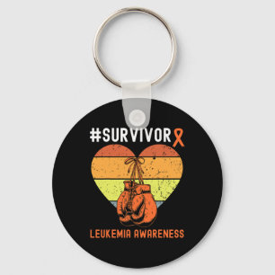 Leukaemia Survivor Blood Cancer Awareness Retro Key Ring