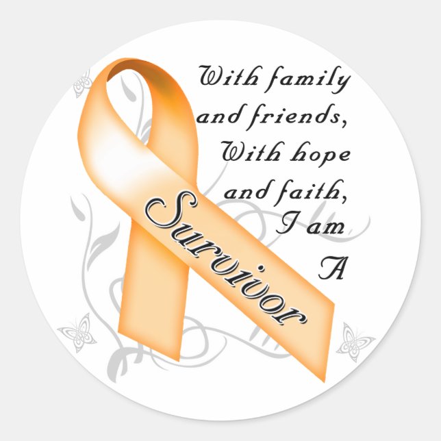 Leukaemia Survivor Classic Round Sticker (Front)