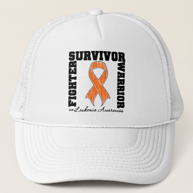 Leukaemia Survivor Fighter Warrior Trucker Hat (Front)