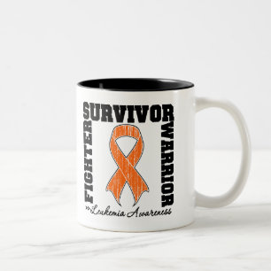 Leukaemia Survivor Fighter Warrior Two-Tone Coffee Mug