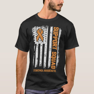 Leukaemia Survivor Flag Support Squad Leukaemia Ca T-Shirt