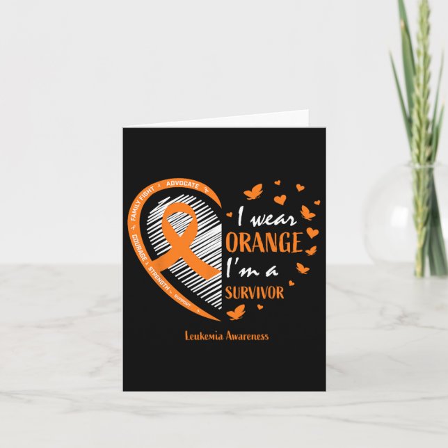 Leukaemia Survivor Gifts Women Men Kids Mum Sister Card (Front)