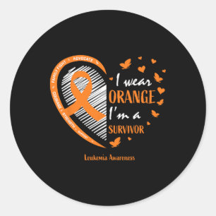 Leukaemia Survivor Gifts Women Men Kids Mum Sister Classic Round Sticker