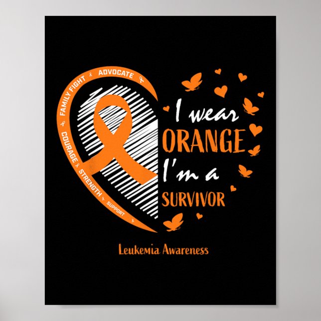 Leukaemia Survivor Gifts Women Men Kids Mum Sister Poster (Front)