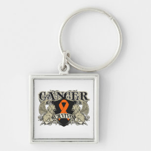 Leukaemia Survivor Mens Heraldry Key Ring