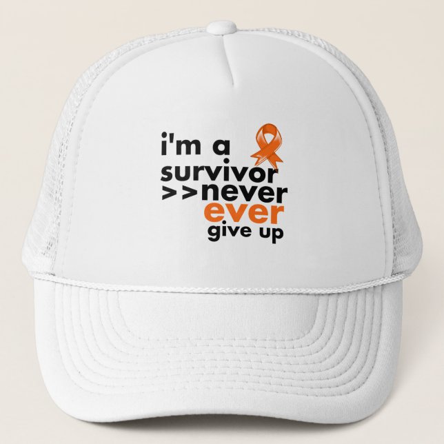 Leukaemia Survivor Never Give Up Trucker Hat (Front)