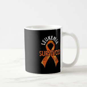 Leukaemia Survivor Orange Ribbon Cancer Leukaemia Coffee Mug