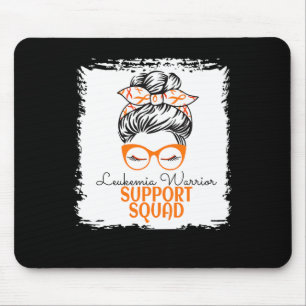 Leukaemia Warrior Awareness Support Messy Bun for Mouse Pad
