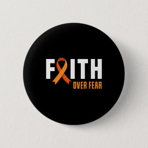 Leukaemia Warrior Faith Fear God Leukaemia Cancer 6 Cm Round Badge