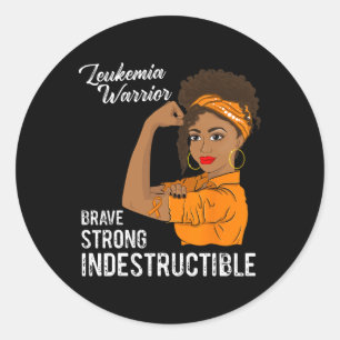 Leukaemia Warrior Indestructible Cancer Survivor A Classic Round Sticker