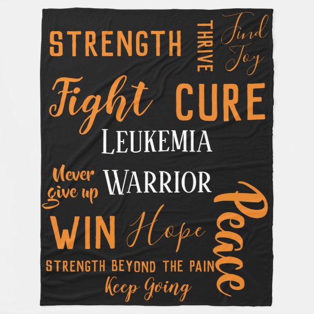 Leukaemia Warrior large blanket (Front)