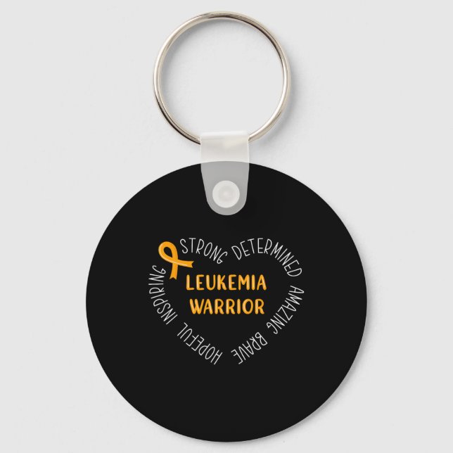 Leukaemia Warrior Leukaemia Awareness  Key Ring (Front)
