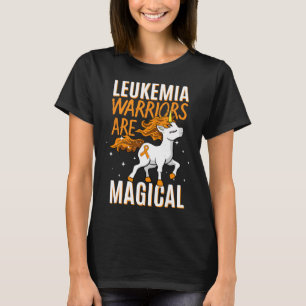 Leukaemia Warrior Magical Unicorn Orange Ribbon He T-Shirt