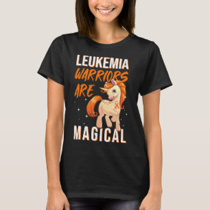 Leukaemia Warrior Magical Unicorn Orange Ribbon He T-Shirt