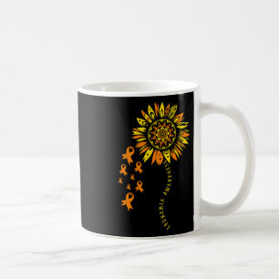 Leukaemia Warrior Orange Ribbon Flower Leukaemia A Coffee Mug