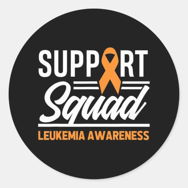 Leukaemia Warrior Support Squad Leukaemia Cancer A Classic Round Sticker (Front)