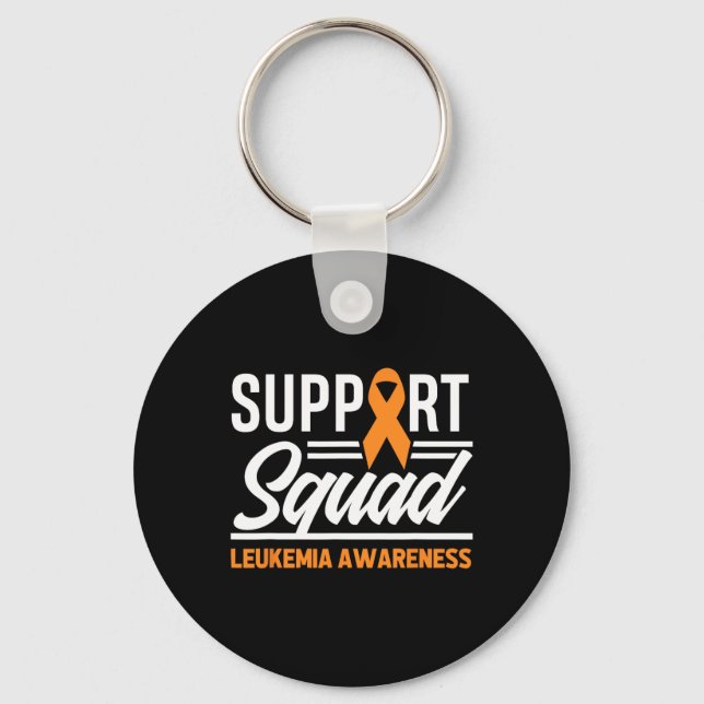 Leukaemia Warrior Support Squad Leukaemia Cancer A Key Ring (Front)