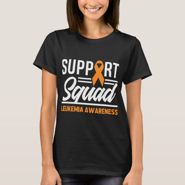 Leukaemia Warrior Support Squad Leukaemia Cancer A T-Shirt (Front)