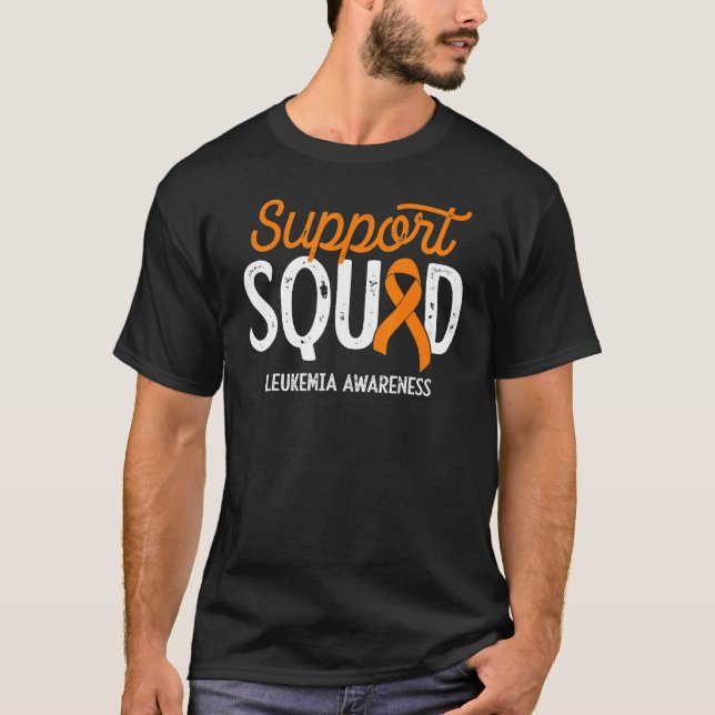 Leukaemia Warrior Support Squad Survivor Awareness T-Shirt (Front)