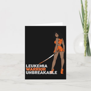 Leukaemia Warrior Unbreakable Blood Cancer Awarene Card