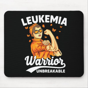 Leukaemia Warrior Unbreakable Support Leukaemia Aw Mouse Pad