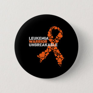 Leukaemia Warrior Unbreakable Tee Blood Cancer Awa 6 Cm Round Badge