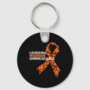 Leukaemia Warrior Unbreakable Tee Blood Cancer Awa Key Ring