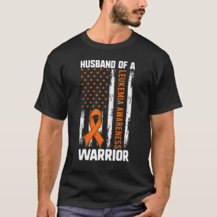 Leukaemia Wife  Men Husband Of A Warrior American  T-Shirt