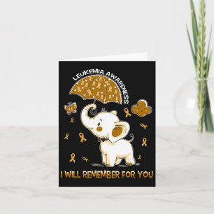 Leukemia Awareness Elephant Card