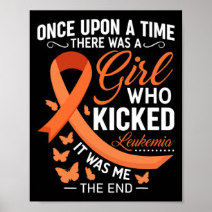 Leukemia Awareness Fight Cancer Ribbon  Poster
