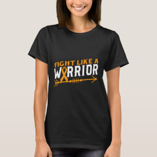 Leukemia Awareness Fight Like A Warrior Blood Canc T-Shirt