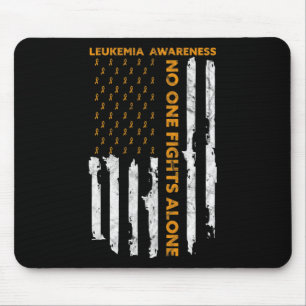 Leukemia Awareness Month American Flag I'm A Warri Mouse Pad