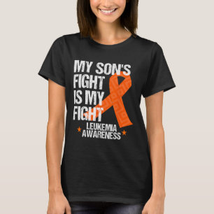 Leukemia Awareness Son Fight Orange Ribbon Gift T-Shirt