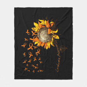 LEUKEMIA Awareness Sunflower Fleece Blanket