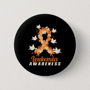 Leukemia Awareness Support Birds 6 Cm Round Badge